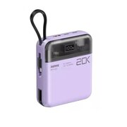  Аккумулятор внешний резервный REMAX RPP-603 Sucha Pro Series PD 20W+QC 22.5W Power Bank with 2 Fast Charging Cables 20000mAh фиолетовый 