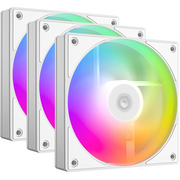  Вентилятор ID-COOLING AS-120-ARGB-W Trio (3 pcs, 120mm, 2000rpm, 58.0 CFM, 27.2 дБ, PWM 4-pin, ARGB, white) 