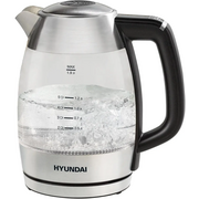  Электрочайник Hyundai HYK-G9408 черный и серебристый 