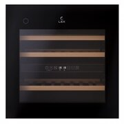  Встраиваемый винный шкаф LEX LWD6036BL dual zone PP черный 