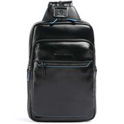  Рюкзак слинг мужской Piquadro Blue Square CA6589B2/N черный кожа 