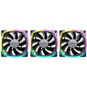  Комплект вентиляторов (3 шт.) Montech AX120 PWM Black (AX120B3P) / 120mm, 4pin PWM, 3pin ARGB, 800-1600RPM, 59.0CFM, 27.0dBA, Rifle bearing 