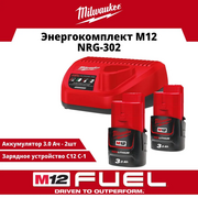  АКБ+Зарядное устройство Milwaukee M12 NRG-302 (4933451902) 