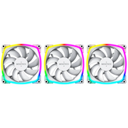  Комплект вентиляторов (3 шт.) Montech AX120 PWM White (AX120W3P) / 120mm, 4pin PWM, 3pin ARGB, 800-1600RPM, 59.0CFM, 27.0dBA, Rifle bearing 