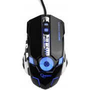  Мышь Gembird MG-530 Gamer, USB, 6 кн. + доп. кнопка выстрела, 3200 dpi, 1000 Гц, подсветка, ПО для создания макросов 