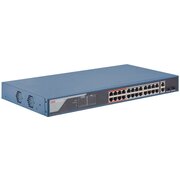  Коммутатор управляемый Hikvision DS-3E1326P-EI 24x100Мбит/с 2x1Гбит/с 2xКомбо(1000BASE-T/SFP) 24PoE+ 370W 