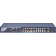  Коммутатор неуправляемый Hikvision DS-3E0326P-E(C) (L2) 24x1Гбит/с 2xКомбо(1000BASE-T/SFP) 2SFP 24PoE 370W 