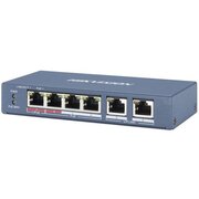  Коммутатор неуправляемый Hikvision DS-3E0106P-E/M 6x100Мбит/с 4PoE+ 35W 