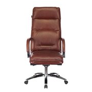 Кресло руководителя Бюрократ T-9927SL (T-9927SL/Chokolate) светло-коричневый Leather Eichel кожа крестов. металл хром 