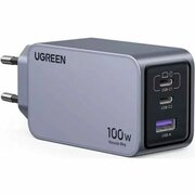  СЗУ UGREEN X757 (25874) Nexode Pro 100W USB-A+2*USB-C GaN Tech Fast Charger EU + 1M 100W cable Grey 