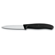  Нож кухонный Victorinox Swiss Classic 6.7433 стальной для овощей лезв.80мм серрейт. заточка черный 