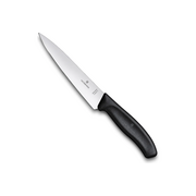  Нож кухонный Victorinox Swiss Classic 6.8003.19G стальной разделочный лезв.190мм прямая заточка черный подар.коробка 