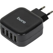  СЗУ Buro TJ-286B Smart, 4xUSB, 25Вт, 5A, черный 