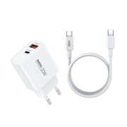  СЗУ REMAX RP-U120 20W A+C Charger+C-C Cable Set EU White 
