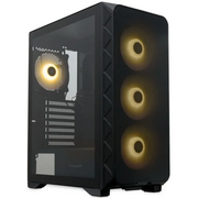  Корпус HSPD M521 (M521-TGBK-ARGB), Mesh Mid Tower, Black, slide TG, 0.45 SPCC, 4x120mm ARGB ATX 