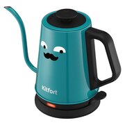  Электрочайник для варки кофе KITFORT КТ-6194-2 черно-бирюзовый 