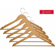  Набор вешалок деревянных Garnet GR-CH19809-6 с перекладиной, 5шт, лак 