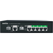  Коммутатор неуправляемый Netis P107GS 6x1Гбит/с 2SFP 4PoE 65W 