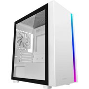  Корпус PcCooler LM300 ARGB WH, без БП, Tempered Glass Mid Tower, White, ABS, TG, SPCC, 1x120mm mATX, ITX 170/330/mm 2x2.5", 5xPCI 1xUSB- 
