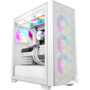  Корпус PcCooler C3D510 WH ARGB без БП, Tempered Glass Full Tower, White, TG, 0.7 SPCC, 3x120mm E-ATX, ATX, mITX 170/390/410mm 2x2.5", 7xPCI 