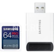  Карта памяти Samsung Pro Ultimate (MB-SY64SB/WW) SDXC 64GB с адаптером USB, W130МБ/с R200МБ/с 
