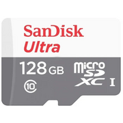  Карта памяти SanDisk Ultra (SDSQUNR-128G-GN3MN) microSDXC 128GB Class 10, UHS-I, R 100 МБ/с, адаптер на SD 