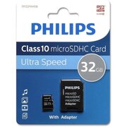  Карта памяти PHILIPS FM32MA45B/97 32GB microSDHC Class 10 (SD адаптер) 