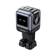  СЗУ UGREEN CD361 (25685B) USB-A+2*USB-C 65W Nexode Robot GaN Tech Fast Charger Gray 