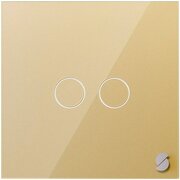  Умный выключатель Sibling Powerlight WS2G 2 клавиши с нулем золотой 