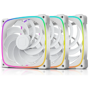  Комплект вентиляторов (3 шт.) Geometric Future Squama 2503RW-14 Reverse White (1F2503R314100) / 140mm, PWM, 2100 RPM, 71.80 CFM, 34.0 dBA, 5V ARGB 