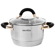  Кастрюля с крышкой Servitta Nero rosa Sr0122 