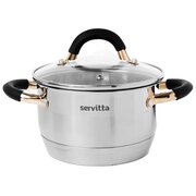  Кастрюля с крышкой Servitta Nero rosa Sr0123 
