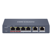  Коммутатор управляемый Hikvision DS-3E1106HP-EI 4x100Мбит/с 