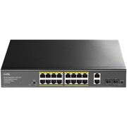  Коммутатор неуправляемый Cudy GS1018PS2 (L2) 18x1Гбит/с 2xКомбо (1000BASE-T/SFP) 2SFP 16PoE 200W 