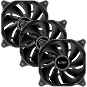  Кулер PcCooler DN 120 3in1 (120x120x25mm, 3-pin, 44.31CFM, 18dBA, 1200RPM, Black, 3pcs) 