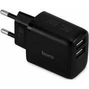  Сетевое зарядное устройство Buro BUWH1 (BUWH15S200BK) 15.5W 3.1A 2xUSB черный 