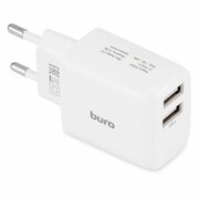  Сетевое зарядное устройство Buro BUWH1 (BUWH15S200WH) 15.5W 3.1A 2xUSB белый 