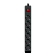  Фильтр SVEN Optima SV-021016 1,8м 6 розеток с защитными шторками, черный, цветная коробка 