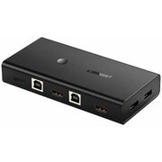  Кабель UGREEN CM200 50744 HDMI Switch Box 2 In 1 Out KVM Switching Black 