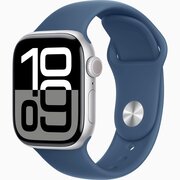  Smart-часы Apple Watch Series 10 MWWC3LW/A 42мм OLED корп.серебристый Sport Band рем.синий разм.брасл. 150-200мм 