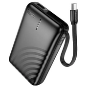  Аккумулятор внешний резервный HOCO J134A Strong с встроеными кабелями Type-C 10000mAh черный 