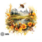  Коврик для мыши Cactus CS-MP-P09XS Honeybee 220x180x2мм 