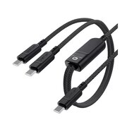  Кабель ACEFAST AF-C5-11-BK USB-C 2-in-1 100W USB-C to 2xUSB-C 100W Charging Data Cable 0.8m/0.4m Black 