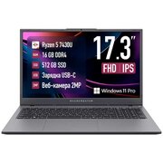  Ноутбук Machcreator Cosmos R17 (JJ00GG00GRU) 17.3" Ryzen 5 7430U 6 ядер 16 ГБ DDR4 512 ГБ SSD Radeon Vega 7 Windows 11 Professional серый 2.27 кг EnRu 
