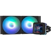  СВО Zalman Alpha2 A24 DS (Alpha2A24 DS Black) ARGB Soc-AM5/AM4/1151/1200/2066/2011/1700 черный 4-pin 29.7dB CU LCD 320W Ret 
