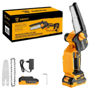  Пила цепная DEKO DKCHS 20-6 Pro (083-2011), 4" и 6", 20В, 2x2.2Ач, 2 шины и 2 цепи 