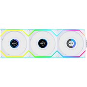  Комплект вентиляторов (3шт.) Lian Li UNI Fan SL Wireless LCD 120 (G99.12SLLCD1W3W.R0)/12SLLCD1W3W White/120x124,5x28мм (1.6” LCD,PWM,ARGB,1900 об/мин) 