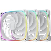  Комплект вентиляторов (3 шт.) Geometric Future Squama 2503W-14 Triple Pack (1F2503W314000) / 140mm, PWM, 2400 RPM, 91.15 CFM, 34.0 dBA, 5V ARGB, White 