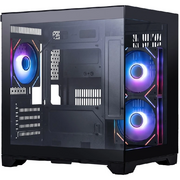  Корпус 1STPLAYER Megaview MV5-TP ARGB Black (MV5-TP-BK-2FC7R-1FC7) / mATX / 3x120mm ARGB fans 