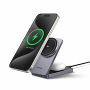  Беспроводное ЗУ UGREEN W706 (45023) 2-in-1 Wireless Charger Qi2 for Iphone 15W &AirPods Gray 